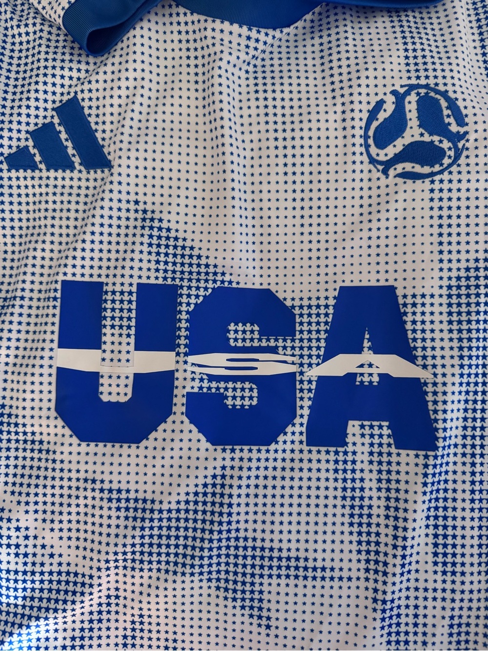 FIFA adidas USA Soccer Jersey Windows #11 Men's Size S White/Blue
